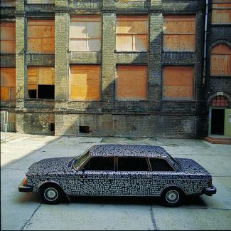 the art car in a Berlin courtyard